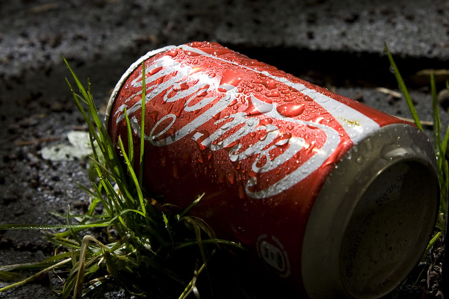 Coca cola at night